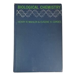 VTG 1966 "Biological Chemistry" Henry Mahler & Eugene Cordes Hardcover Textbook